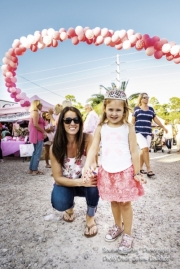 Mother with her daughter at the Pink Out