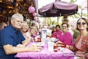 A group enjoying food at Paddy's